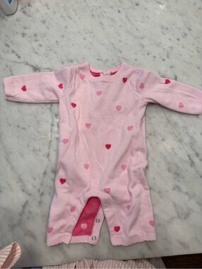 Jacadi Pink Heart Knit One-Piece